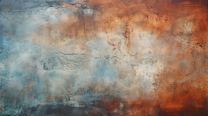 a horizontal abstract background, of rusted stone, with cool and warm highlights, for product display/mock-up.  Decor-themed in a JPG format. Generative AI