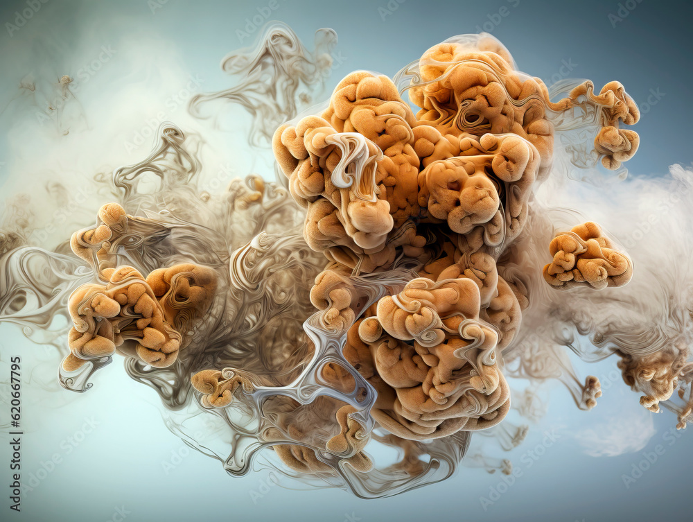 Poster abstract smoke explosion background. generative ai