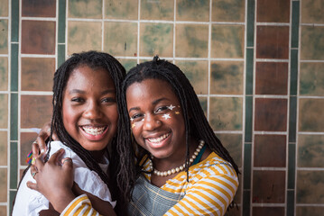 Smiling teens portrait
