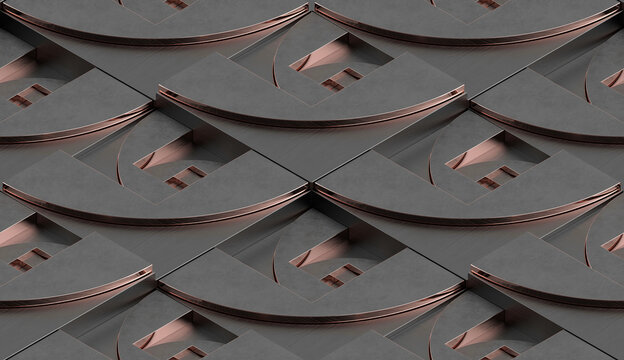 Wallpaper with a seamless pattern of the golden section.