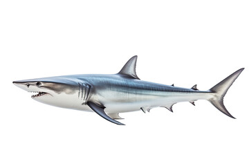 Fototapeta premium Shortfin mako shark Isurus oxyrinchus, Transparent background. generative AI