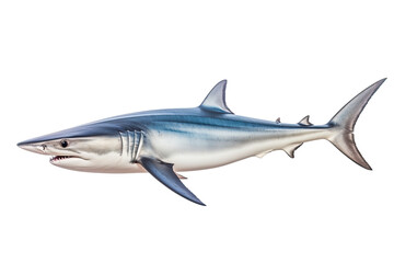 Naklejka premium Shortfin mako shark Isurus oxyrinchus, Transparent background. generative AI