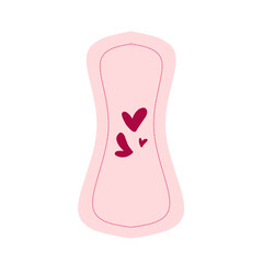 Menstrual pad, sanitary pad, menstruation Illustration 