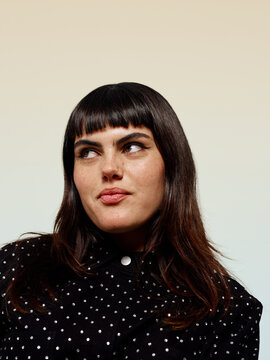 Fun, cheeky expression portrait