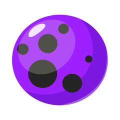 very peri moon on white background