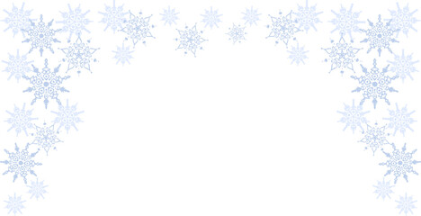 Snowflake frame. Vector background