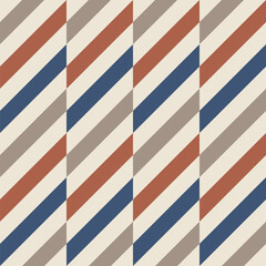Fototapeta premium 70s retro lines design, seamless vector pattern