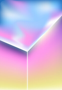 Abstract pattern illustration featuring glowing metallic triangles