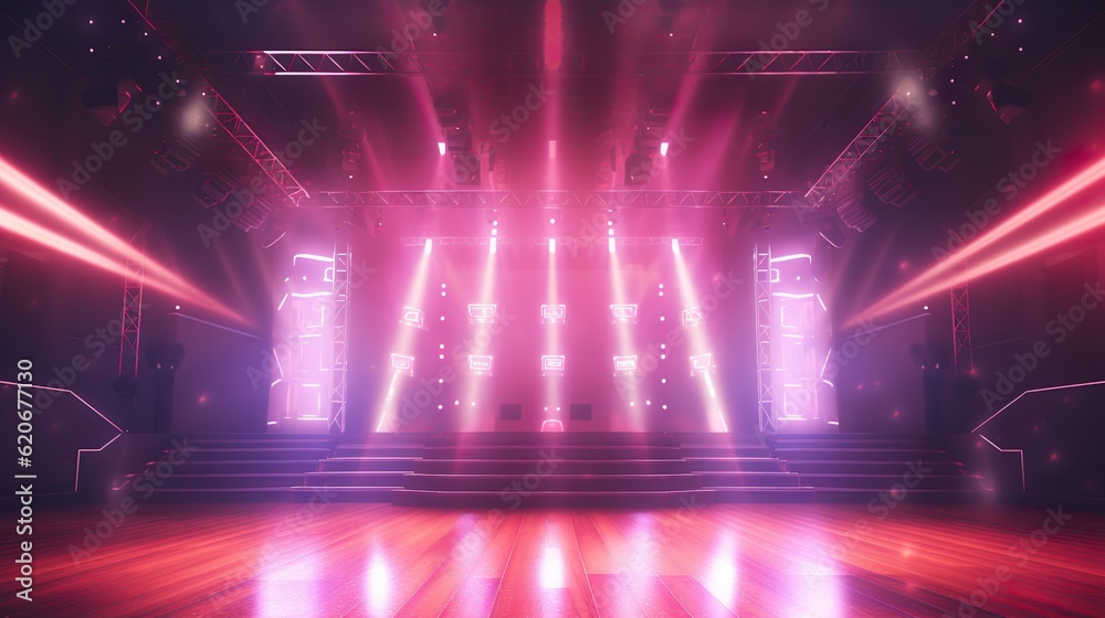 Canvas Prints lighting ramp with powerful spotlights for creating artificial lighting when working in the theater,