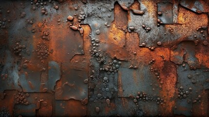 3d Aluminum abstract silver metal background illustration cubes shifted