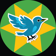 vector birds sticker