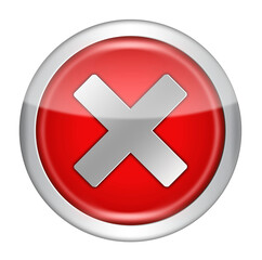 Red error icon on white background