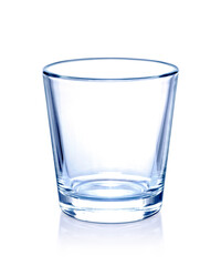 Empty glass isolated on white background.
