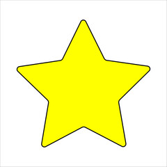 Star color vector illustration