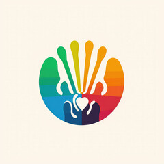 Fototapeta premium Celebrate LGBTQ+ pride with a logo that embodies the spirit of the pride month. Generative Ai, Ai.