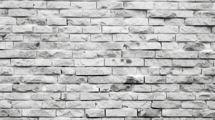 Fototapeta premium White brick wall texture seamless pattern, 3d render illustration. Generative Ai.
