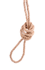 Rope with Knot on White background
