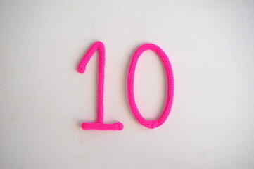 numero dez rosa, 10