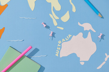 country map selection brainstorming concept travel journey