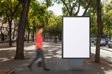 Blank street billboard poster stand