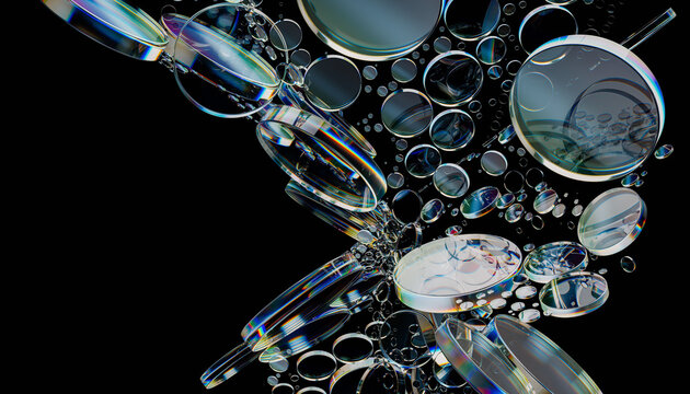 Technology concept background with glass structures