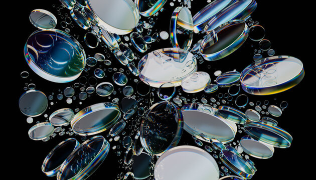 Technology concept background with glass structures