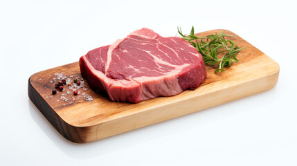 Fototapeta na wymiar raw meat on a cutting board. Generative Ai. 