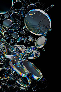 Technology concept background with glass structures