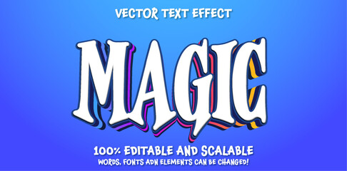 Magic 3d editable text effect