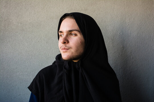 Person with veil portrait