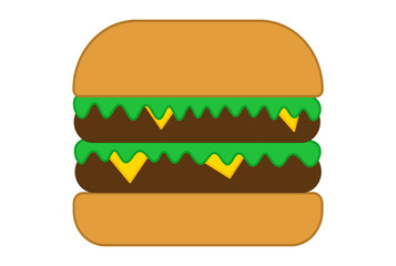 Tasty burger clip art delicious cartoon artwork grill barbecue