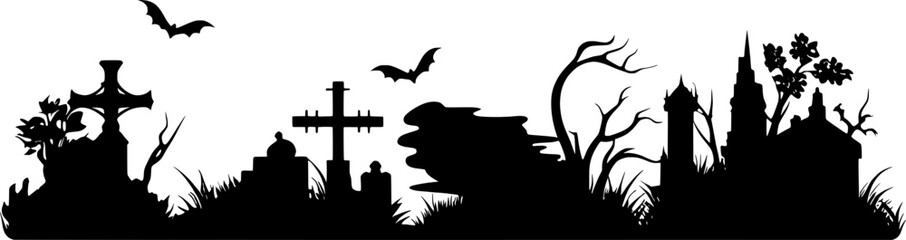 Cemetery During Halloween