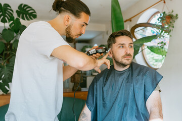 Barber's Expertise in the Comfort of Home