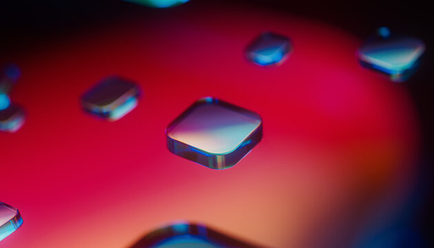 Technology concept background with frosted glass structures