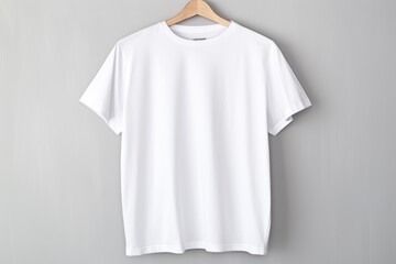 white t shirt on a wooden hanger, white t shirt on a hanger, white t-shirt hanging on a hanger, white tshirt men, white tshirt women, easy to cut out, tee, tshirt mockup