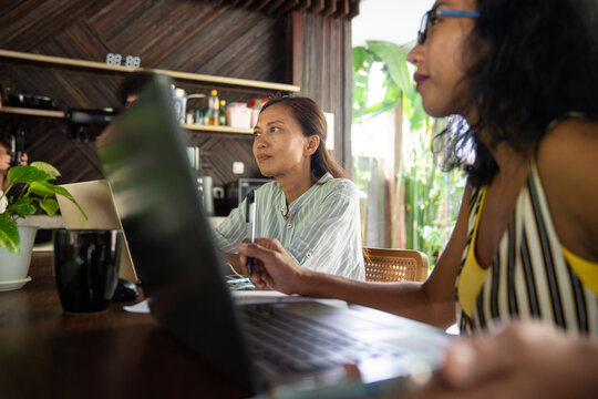 Colleagues Working Together At Co-working