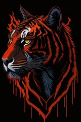 Fototapeta premium tiger head vector
