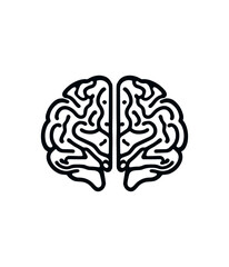 Human brain medical vector icon illustration isolated on white background