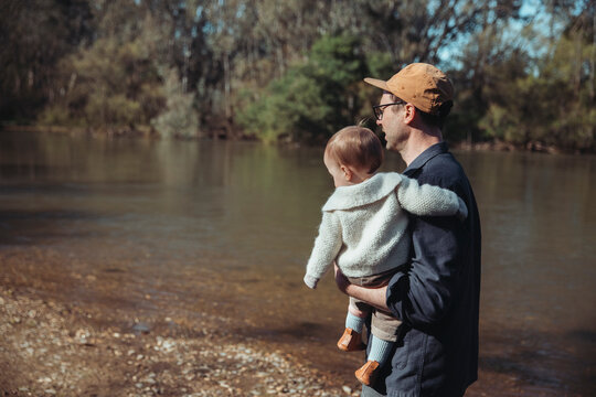 Man walking with baby