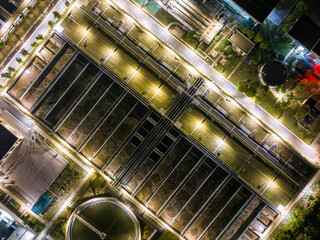 Modern wastewater treatment plant of chemical factory