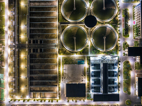 Modern wastewater treatment plant of chemical factory