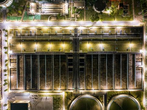 Modern wastewater treatment plant of chemical factory