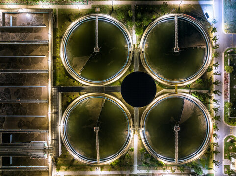 Modern wastewater treatment plant of chemical factory
