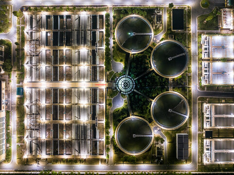 Modern wastewater treatment plant of chemical factory