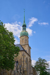 Obraz premium The protestant St Reinoldi Church in Dortmund, Germany. It is located in the center of the city. 