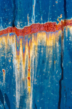 multi-colored rusty metal 