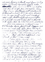Barely legible cursive handwriting in blue ink isolated on transparent background