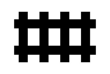 Black garden fence wooden door silhouette symbol balcony defense art