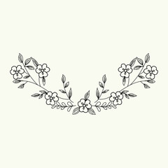 Beautiful realistic hand-drawn artistic floral vintage bouquet  composition decorative sketch