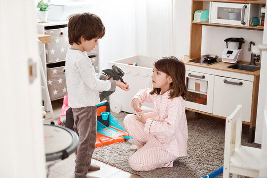 Kids Playing At Home